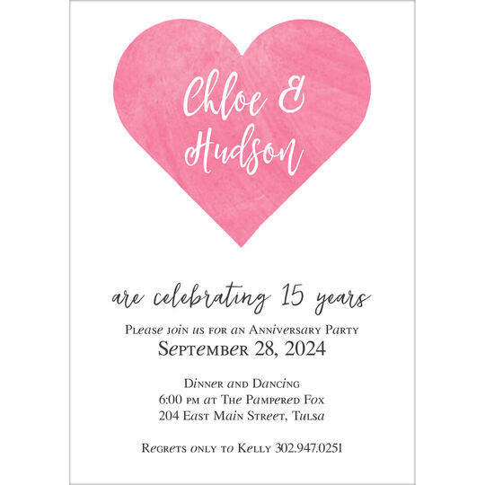 Watercolor Heart Invitations